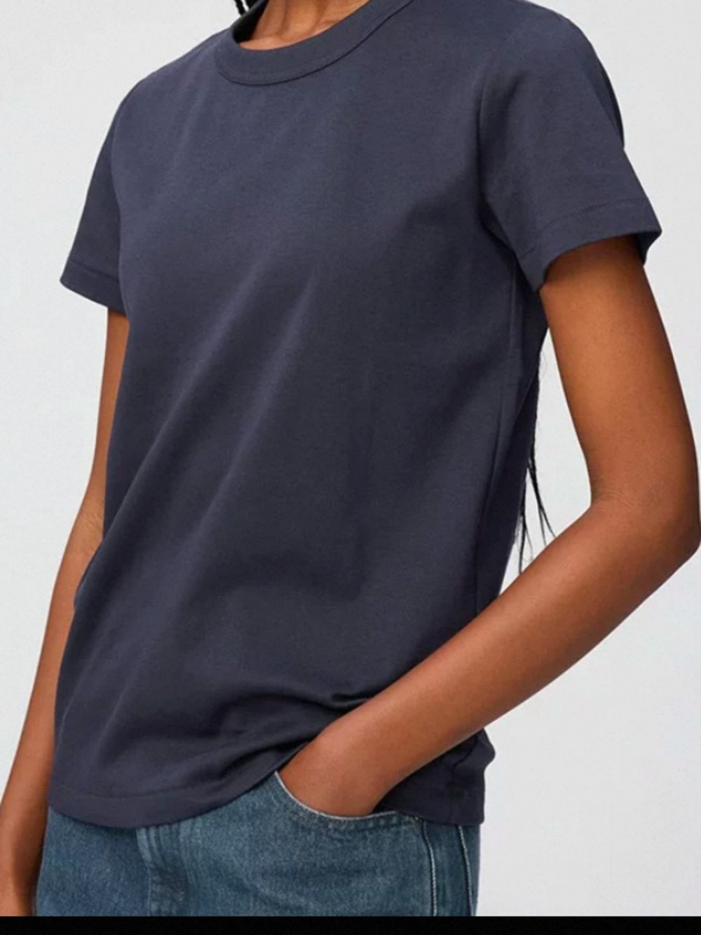 Uniqlo women T-shirt size XXL 170/100B navy blue color